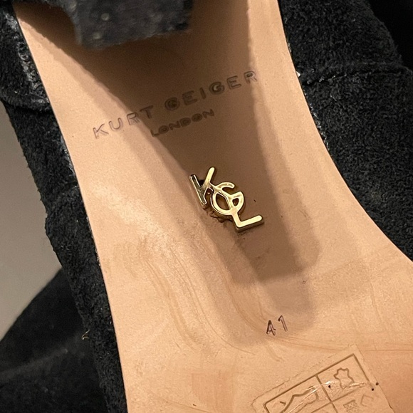 Kurt Geiger Women’s Size 10 (41) Black Suede Violet Over The Knee Boots - Picture 7 of 8